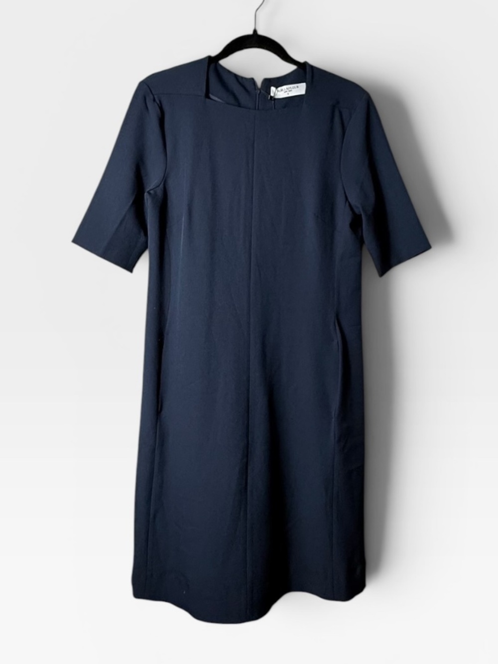 MM.LaFleur Navy Emily Mini Dress Size 8 NWT Spring Summer Business Pockets (H)
